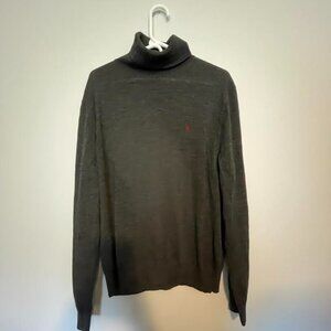 Polo by Ralph Lauren 100% Merino Wool Charcoal Gray Turtleneck Sweater XXL